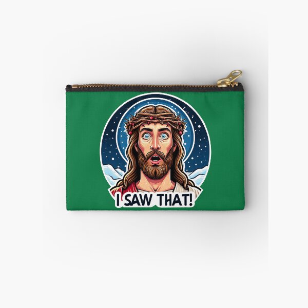 Item preview, I SAW THAT Jesus meme Snowing White Christmas Miracle Crown of Thorns designed and sold by plushism.
