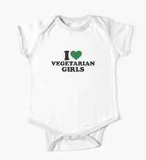 I love vegetarian girls One Piece - Short Sleeve