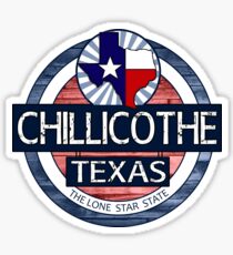 Chillicothe Texas wood circle Sticker