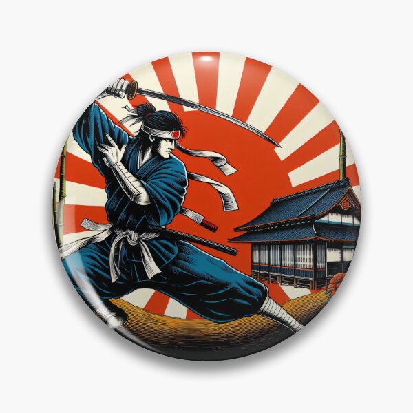 Item preview, Ninjutsu Fighter Japanese Flag Circle Design designed and sold by RedDesignSyc.