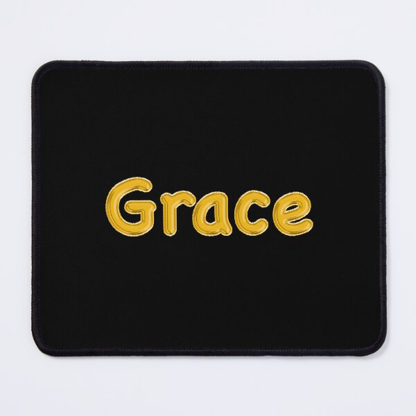 Item preview, Golden Balloon Foil Grace Name Label - (Black) designed and sold by NormadWorld.