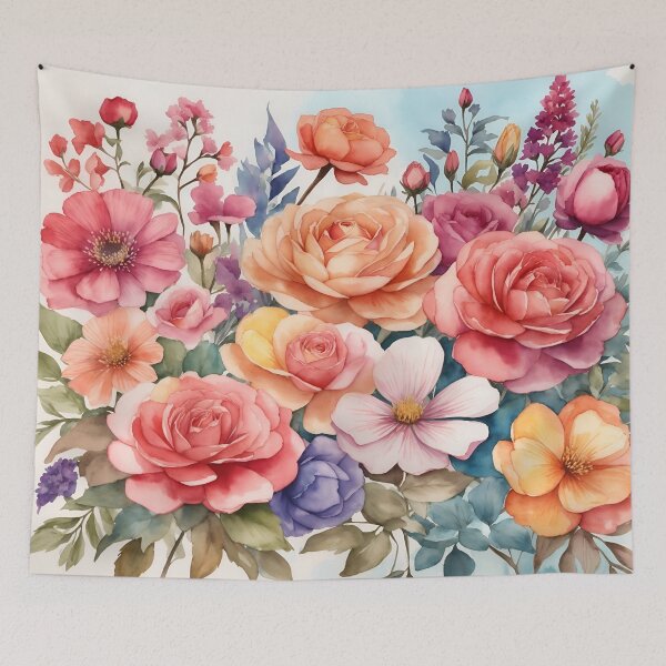 Item preview, Vibrant Floral Symphony Watercolor designed and sold by Neranchara.