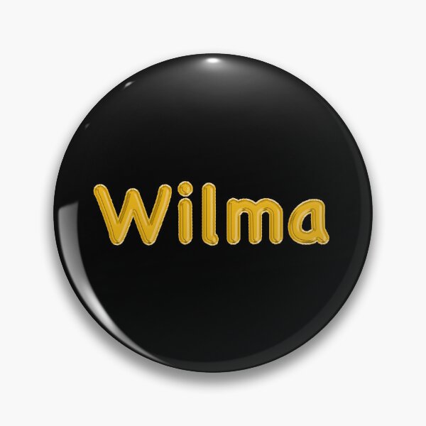 Item preview, Etiqueta con nombre de Wilma, lámina de globo dorado, (negro) designed and sold by NormadWorld.