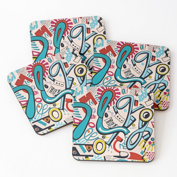 Item preview, Retro Graffiti Pattern designed and sold by mrtraz.