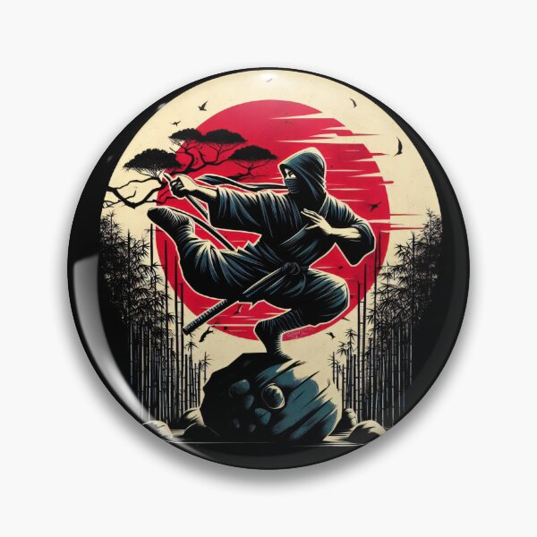 Item preview, Ninjutsu Fighter japanese Flag Bambus Design designed and sold by RedDesignSyc.