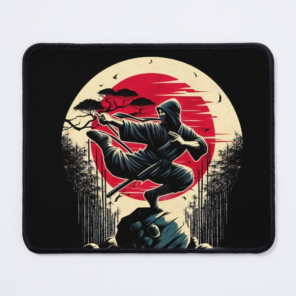Item preview, Ninjutsu Fighter japanese Flag Bambus Design designed and sold by RedDesignSyc.