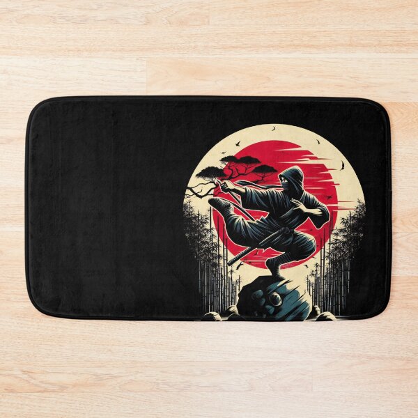 Item preview, Ninjutsu Fighter japanese Flag Bambus Design designed and sold by RedDesignSyc.