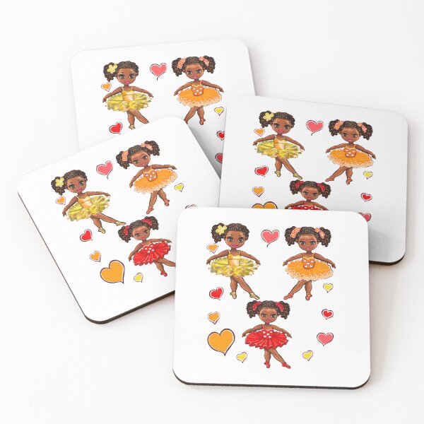 Item preview, Cute Black Girl Ballerina in pretty Tutu | Young Dancer Art | African American Gifts designed and sold by Artonmytee.