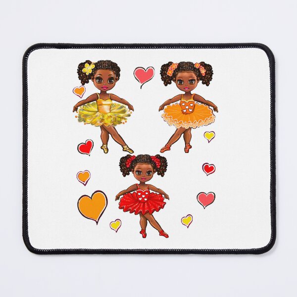 Item preview, Cute Black Girl Ballerina in pretty Tutu | Young Dancer Art | African American Gifts designed and sold by Artonmytee.