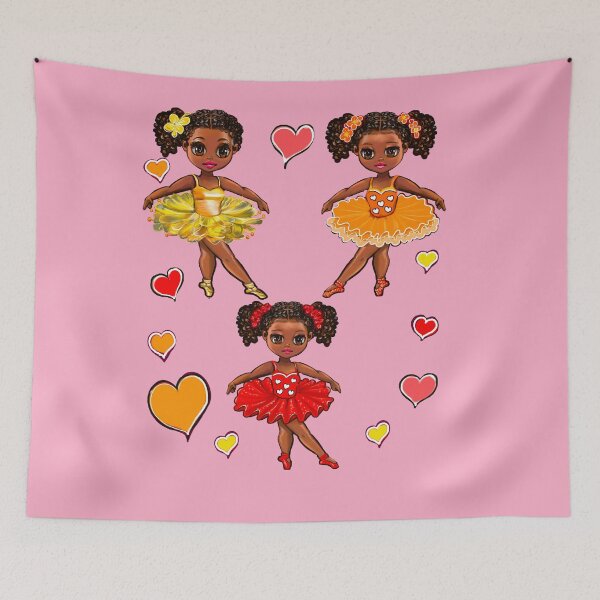 Item preview, Cute Black Girl Ballerina in pretty Tutu | Young Dancer Art | African American Gifts designed and sold by Artonmytee.