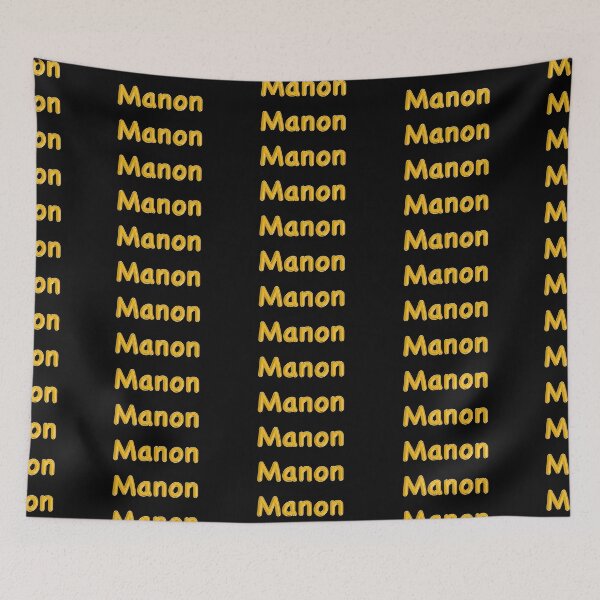 Item preview, Golden Balloon Foil Manon Name Label - (Black) designed and sold by NormadWorld.