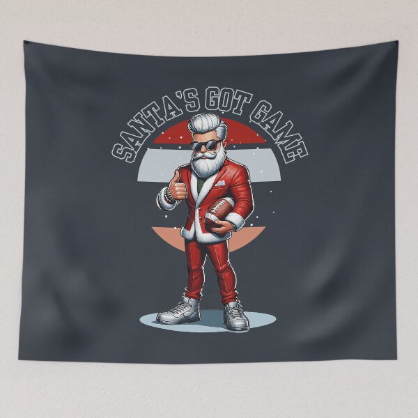 Item preview, Santa's Got Game - Sporty Football Santa designed and sold by FlamingoVibes.