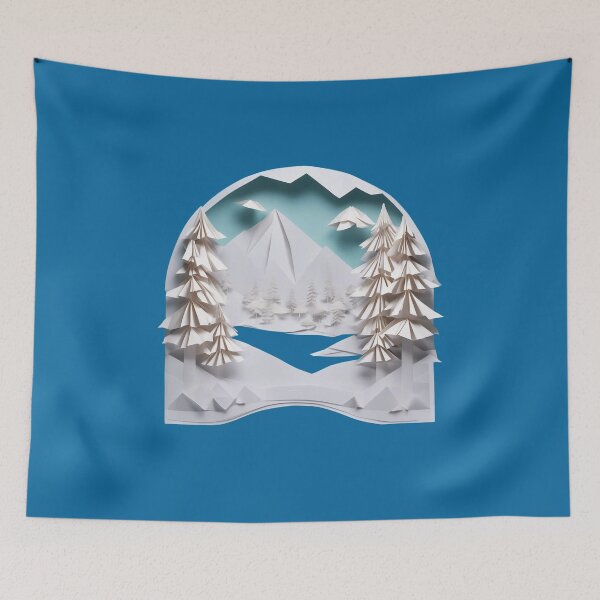 Item preview, Winter landscape origami 2 designed and sold by KarakitAI.