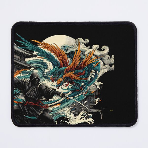 Item preview, Ninjutsu Fighter japanese Dragon Design designed and sold by RedDesignSyc.