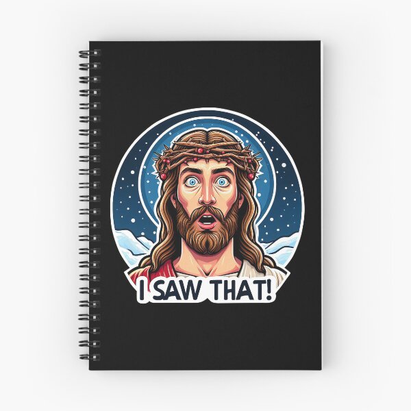 Item preview, I SAW THAT Jesus meme Snowing White Christmas Miracle Crown of Thorns designed and sold by plushism.