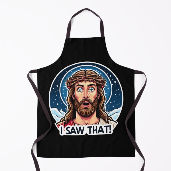 Item preview, I SAW THAT Jesus meme Snowing White Christmas Miracle Crown of Thorns designed and sold by plushism.