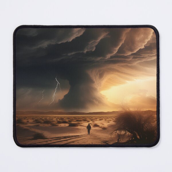 Item preview, Tornado in the desert of Colorado with stormy sunset sky - Landscape photography designed and sold by TheArtistOf2022.