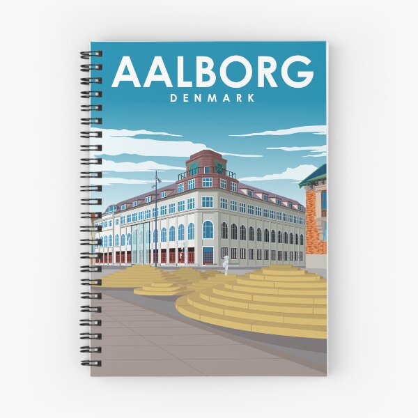 Item preview, Aalborg Denmark Vintage Minimal Retro Travel Poster designed and sold by Stadify.