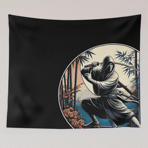 Item preview, Ninjutsu Fighter Bambus Circle Design designed and sold by RedDesignSyc.
