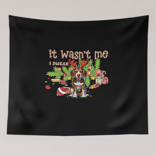 Item preview, "Mischievous Beagle: 'It Wasn't Me, I Swear!' Christmas Chaos" designed and sold by Xhevahir.