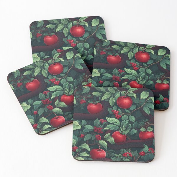 Item preview, Garden of Eden Snakes & Apples Pattern designed and sold by curiographer.