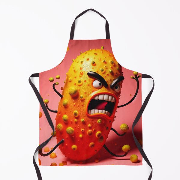Item preview, Angry Microbe: Cartoon-like bacteria in orange designed and sold by Girih.