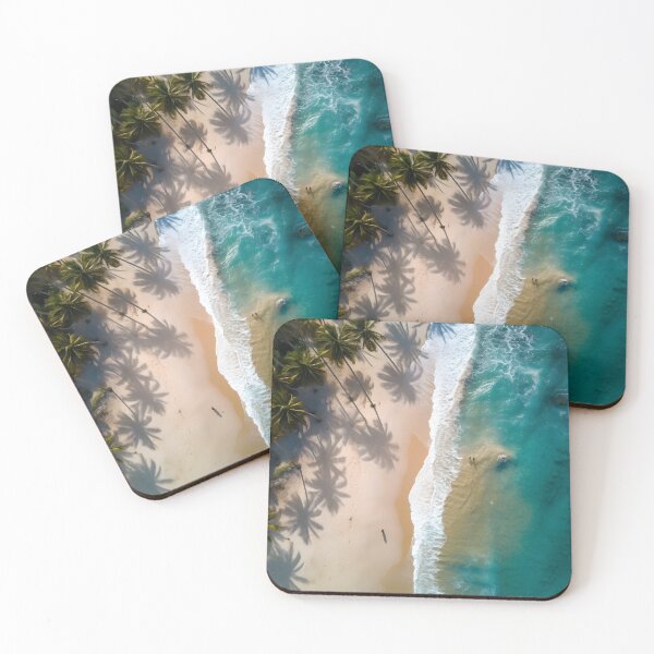Item preview, Tropical island with palm trees drone photo - Landscape photography designed and sold by TheArtistOf2022.
