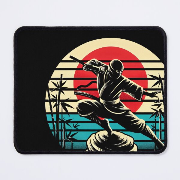 Item preview, Ninjutsu Fighter Bamboo Flag Circle Design designed and sold by RedDesignSyc.