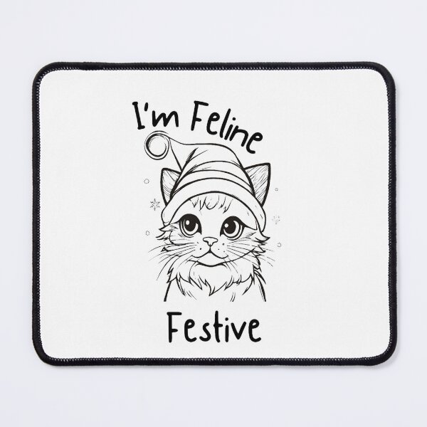 Item preview, Im feline festive Christmas theme design (Simple) designed and sold by INSOMNIAC101.