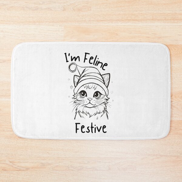 Item preview, Im feline festive Christmas theme design (Simple) designed and sold by INSOMNIAC101.