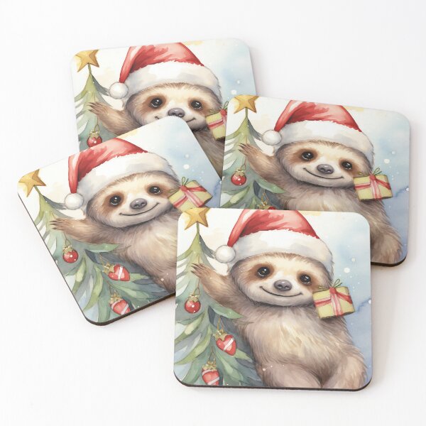 Item preview, Lazy Santa Sloth designed and sold by cute-animals99.