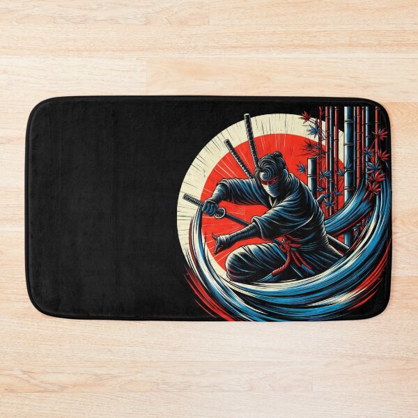 Item preview, Ninjutsu Bamboo Wave Circle Design designed and sold by RedDesignSyc.