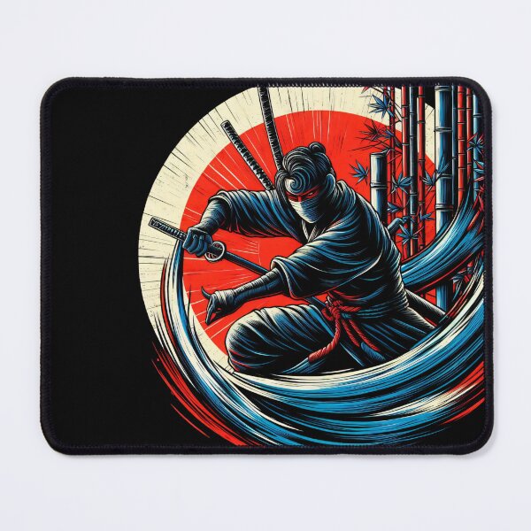 Item preview, Ninjutsu Bamboo Wave Circle Design designed and sold by RedDesignSyc.