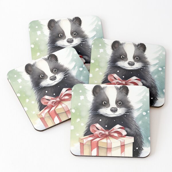 Item preview, Surprise Skunk in Snow designed and sold by cute-animals99.