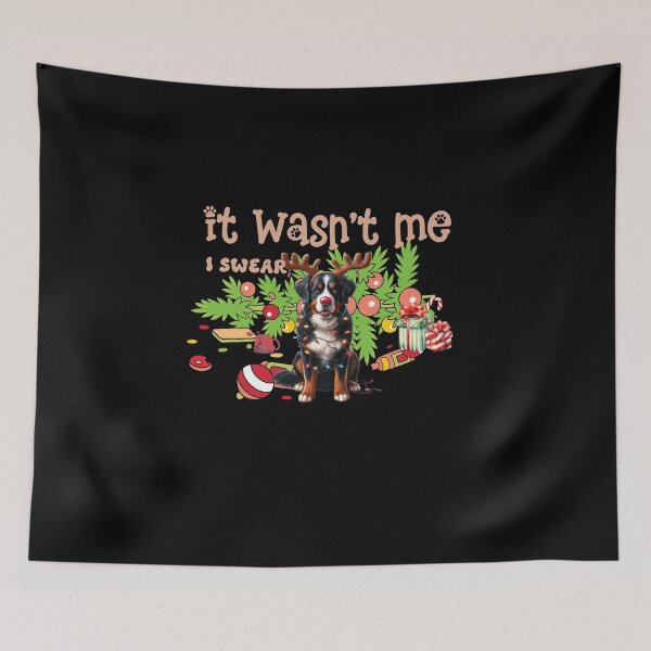 Item preview, "Mischievous Bernese: 'It Wasn't Me, I Swear!' Christmas Chaos" designed and sold by Xhevahir.