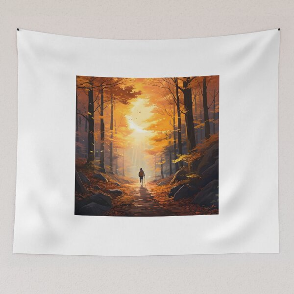 Item preview, Autumn Solitude Hike in the Misty Forest designed and sold by Shirtastically.