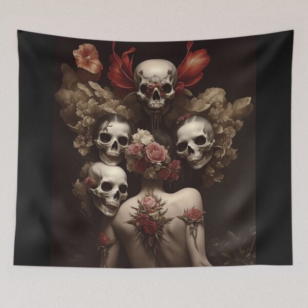 Item preview, Elegant gorgeous La Calavera Catrina, Lady of the afterlife, the Elegant Skull designed and sold by Fantasymachine.