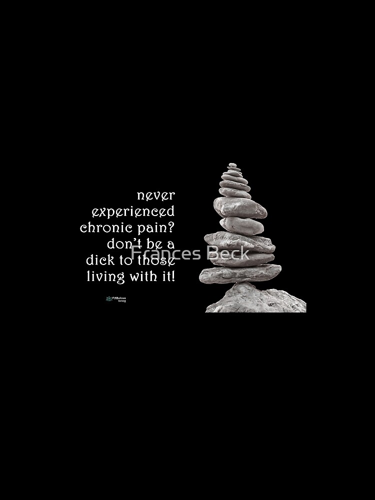 Thumbnail 6 of 6, Sleeveless Top, Balance Stones - Don't Be a Dick About Chronic Pain Quote designed and sold by FABulous-living.