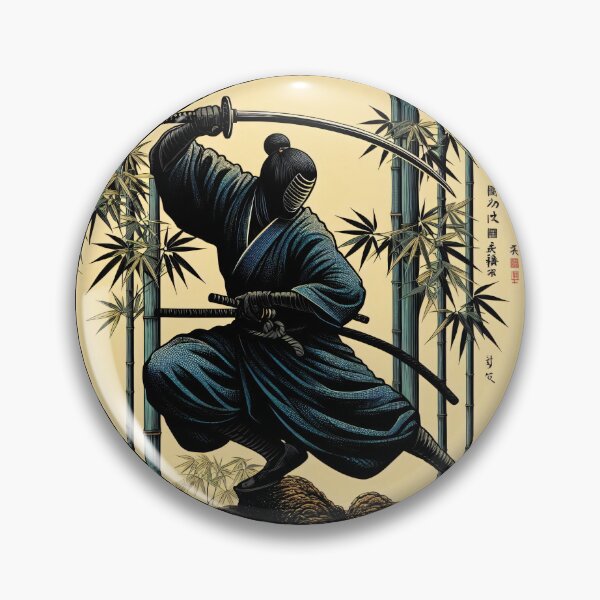Item preview, Ninjutsu Bamboo Katana Fighter Circle Design designed and sold by RedDesignSyc.