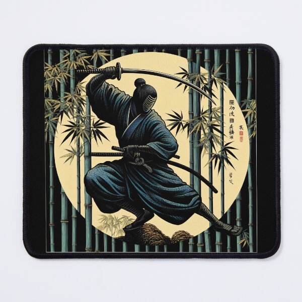 Item preview, Ninjutsu Bamboo Katana Fighter Circle Design designed and sold by RedDesignSyc.