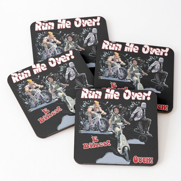 Item preview, Don't Run Me Over! - E-Bikes -   For Dark Backgrounds designed and sold by The Imagination Source™.