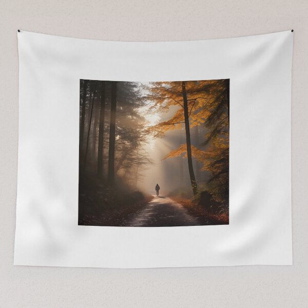 Item preview, Autumn Solitude Hike in the Misty Forest designed and sold by Shirtastically.