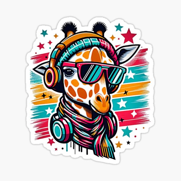Colorful giraffe Sticker