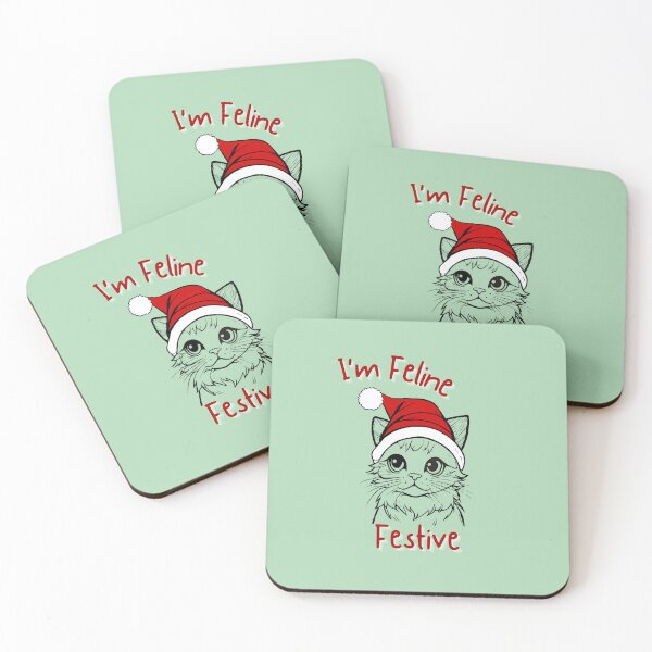 Item preview, Im feline festive Christmas theme design designed and sold by INSOMNIAC101.