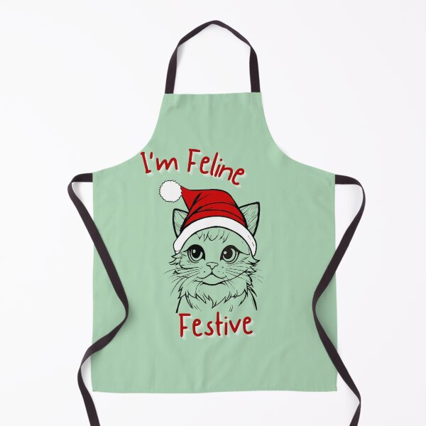 Item preview, Im feline festive Christmas theme design designed and sold by INSOMNIAC101.