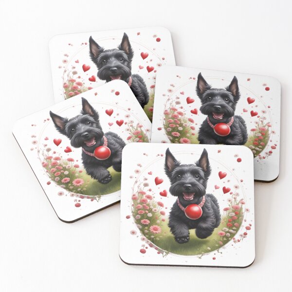 Item preview, Cute playful Scottish terrier designed and sold by Kaleddis.