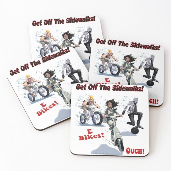 Item preview, Get Off The Sidewalks! E-Bikes -  For Light Backgrounds designed and sold by The Imagination Source™.