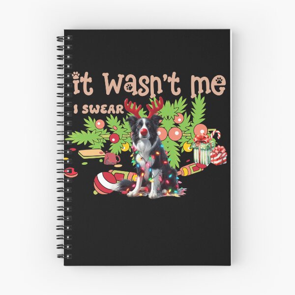 Item preview, "Mischievous Border Collie : 'It Wasn't Me, I Swear!' Christmas Chaos" designed and sold by Xhevahir.