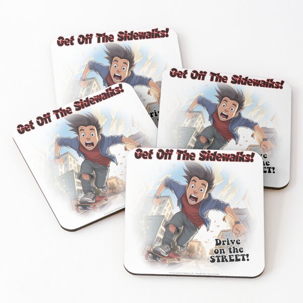 Item preview, Get Off The Sidewalks! - Skateboard Teen Guy -  For Light Backgrounds designed and sold by The Imagination Source™.