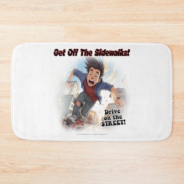 Item preview, Get Off The Sidewalks! - Skateboard Teen Guy -  For Light Backgrounds designed and sold by The Imagination Source™.